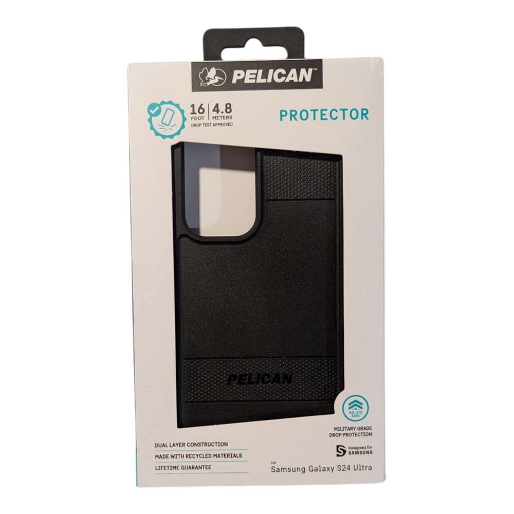 D8. Pelican Protector Series Case for Samsung Galaxy S24 Ultra - Black